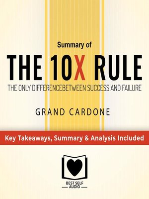 cover image of The 10X Rule: The Only Difference Between Success and Failure by Grant Cardone